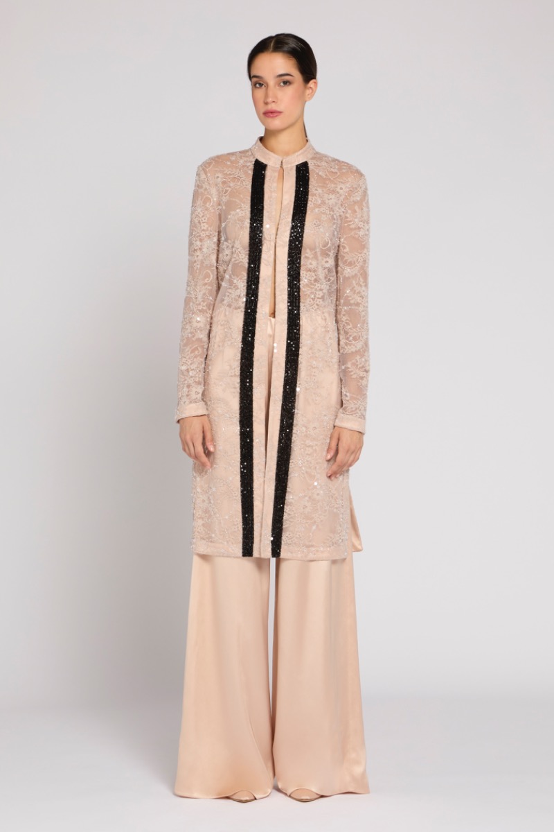 apricot black lace dress Charlotte Sometimes High Wrap Dress