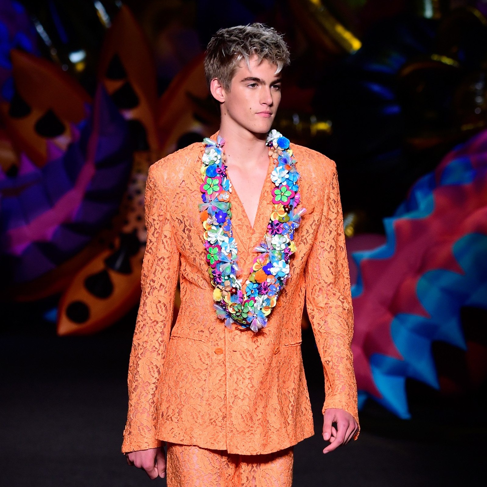Presley Gerber & Anwar Hadid At Moschino